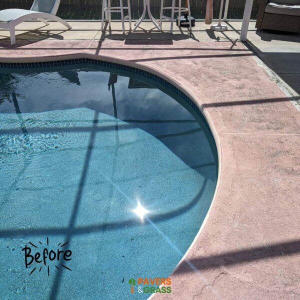 Installing Brown Pavers in a Pool Area