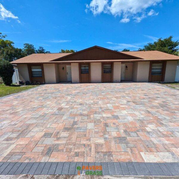 Driveway for a duplex residence
