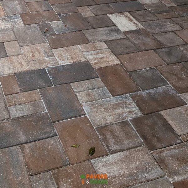 Installing Brown Pavers in a Pool Area