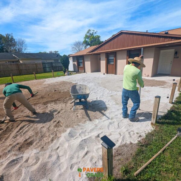 Driveway for a duplex residence