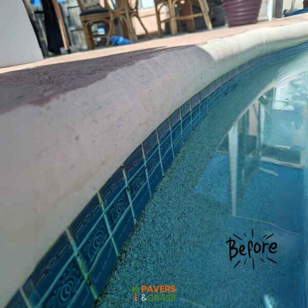 Installing Brown Pavers in a Pool Area