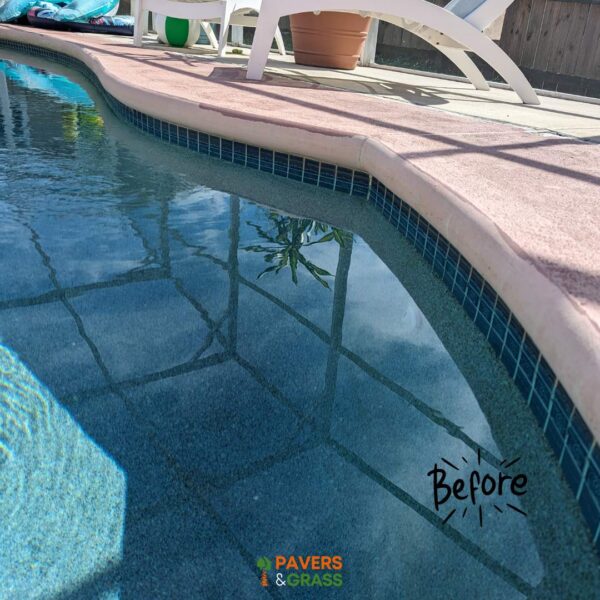 Installing Brown Pavers in a Pool Area