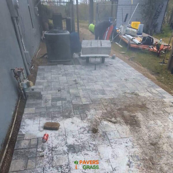 Pavers & Grass