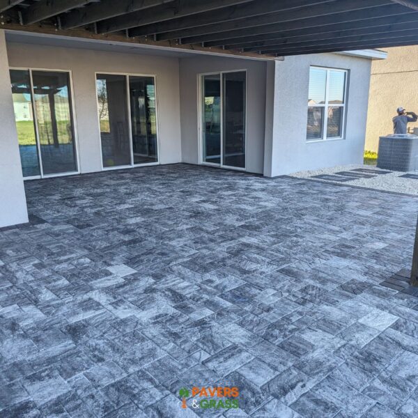 Fire pit, decorative wall and pavers charcoal white three sizes