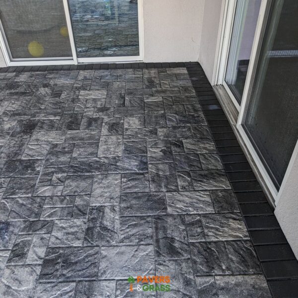 Fire pit, decorative wall and pavers charcoal white three sizes