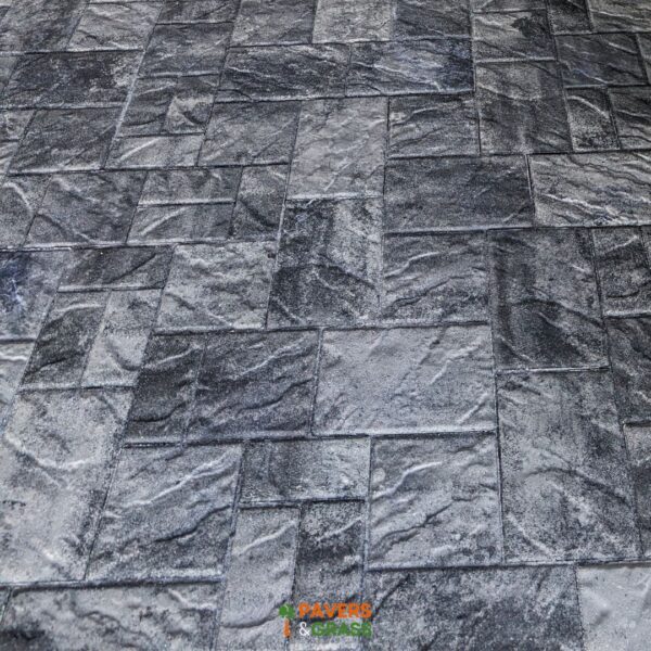 Fire pit, decorative wall and pavers charcoal white three sizes