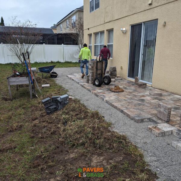 Pavers & Grass