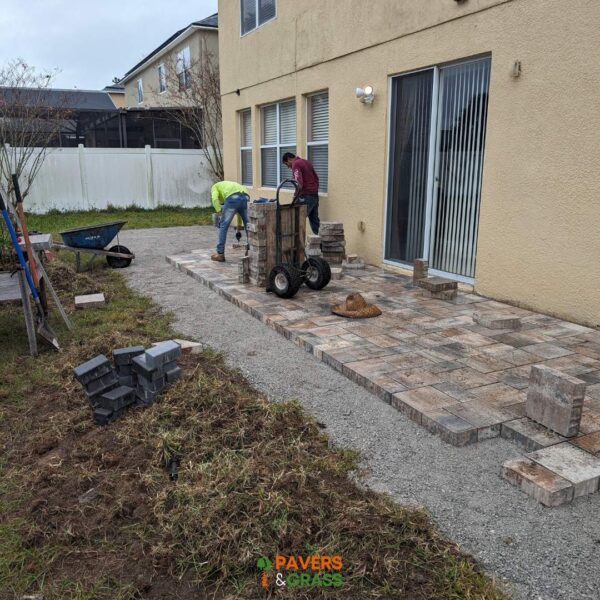 Pavers & Grass